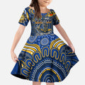 Custom West Coast Eagles NAIDOC Week 2024 Kid Short Sleeve Dress Mascot Football