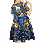 Custom West Coast Eagles NAIDOC Week 2024 Kid Short Sleeve Dress Mascot Football