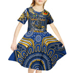 Custom West Coast Eagles NAIDOC Week 2024 Kid Short Sleeve Dress Mascot Football
