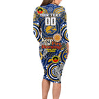 Custom West Coast Eagles NAIDOC Week 2024 Long Sleeve Bodycon Dress Mascot Football