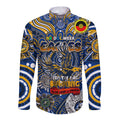 Custom West Coast Eagles NAIDOC Week 2024 Long Sleeve Button Shirt Mascot Football