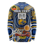 Custom West Coast Eagles NAIDOC Week 2024 Long Sleeve Shirt Mascot Football