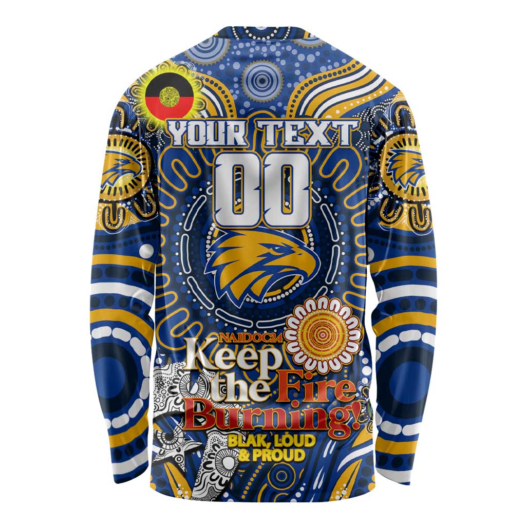 Custom West Coast Eagles NAIDOC Week 2024 Long Sleeve Shirt Mascot Football