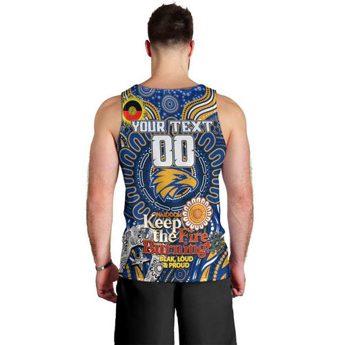 Custom West Coast Eagles NAIDOC Week 2024 Men Tank Top Mascot Football