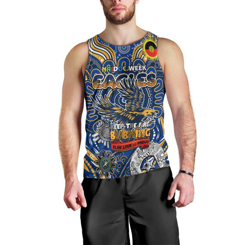 Custom West Coast Eagles NAIDOC Week 2024 Men Tank Top Mascot Football