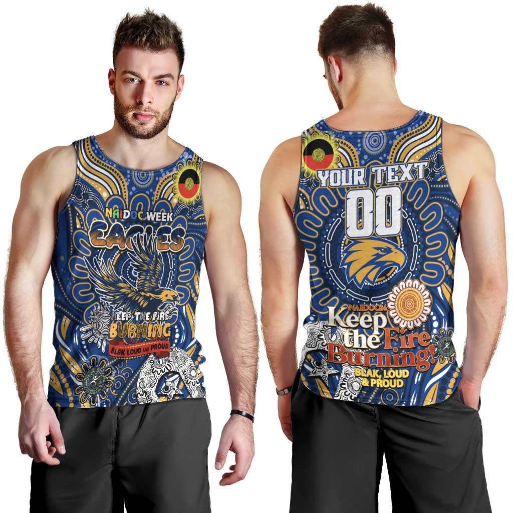 Custom West Coast Eagles NAIDOC Week 2024 Men Tank Top Mascot Football
