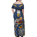 Custom West Coast Eagles NAIDOC Week 2024 Off Shoulder Maxi Dress Mascot Football