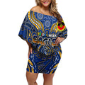 Custom West Coast Eagles NAIDOC Week 2024 Off Shoulder Short Dress Mascot Football
