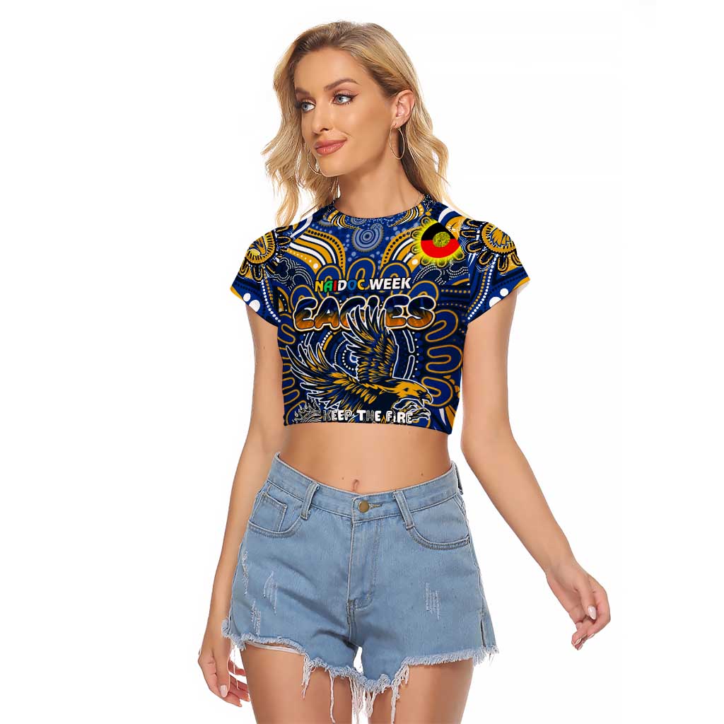 Custom West Coast Eagles NAIDOC Week 2024 Raglan Cropped T Shirt Mascot Football