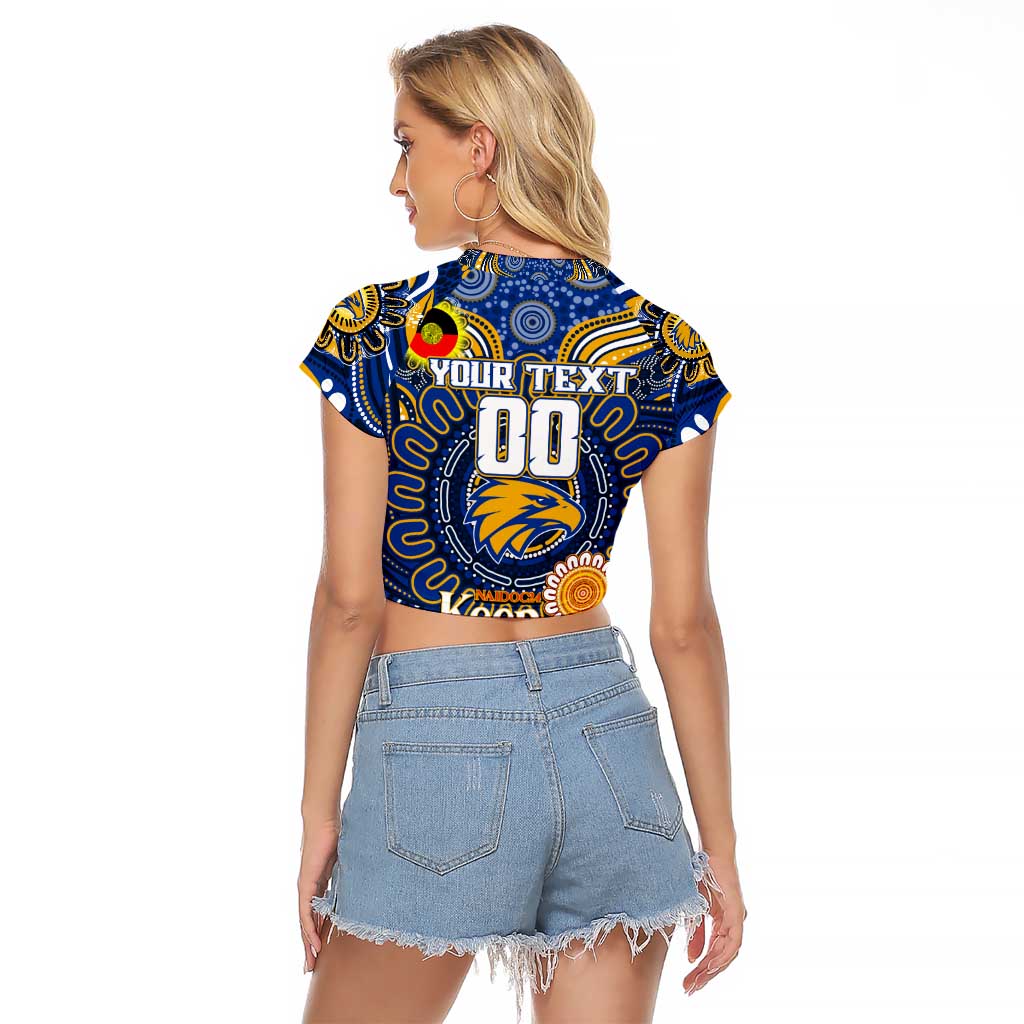 Custom West Coast Eagles NAIDOC Week 2024 Raglan Cropped T Shirt Mascot Football