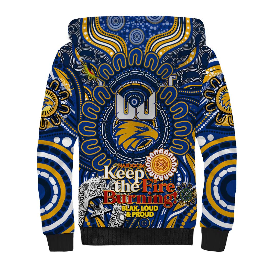 Custom West Coast Eagles NAIDOC Week 2024 Sherpa Hoodie Mascot Football