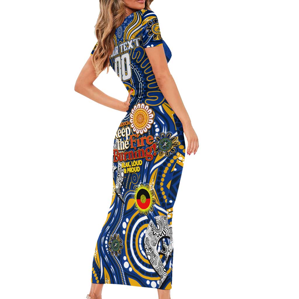Custom West Coast Eagles NAIDOC Week 2024 Short Sleeve Bodycon Dress Mascot Football