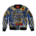 Custom West Coast Eagles NAIDOC Week 2024 Sleeve Zip Bomber Jacket Mascot Football