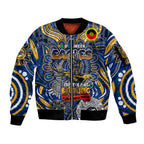 Custom West Coast Eagles NAIDOC Week 2024 Sleeve Zip Bomber Jacket Mascot Football