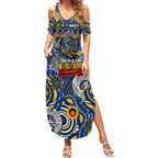 Custom West Coast Eagles NAIDOC Week 2024 Summer Maxi Dress Mascot Football