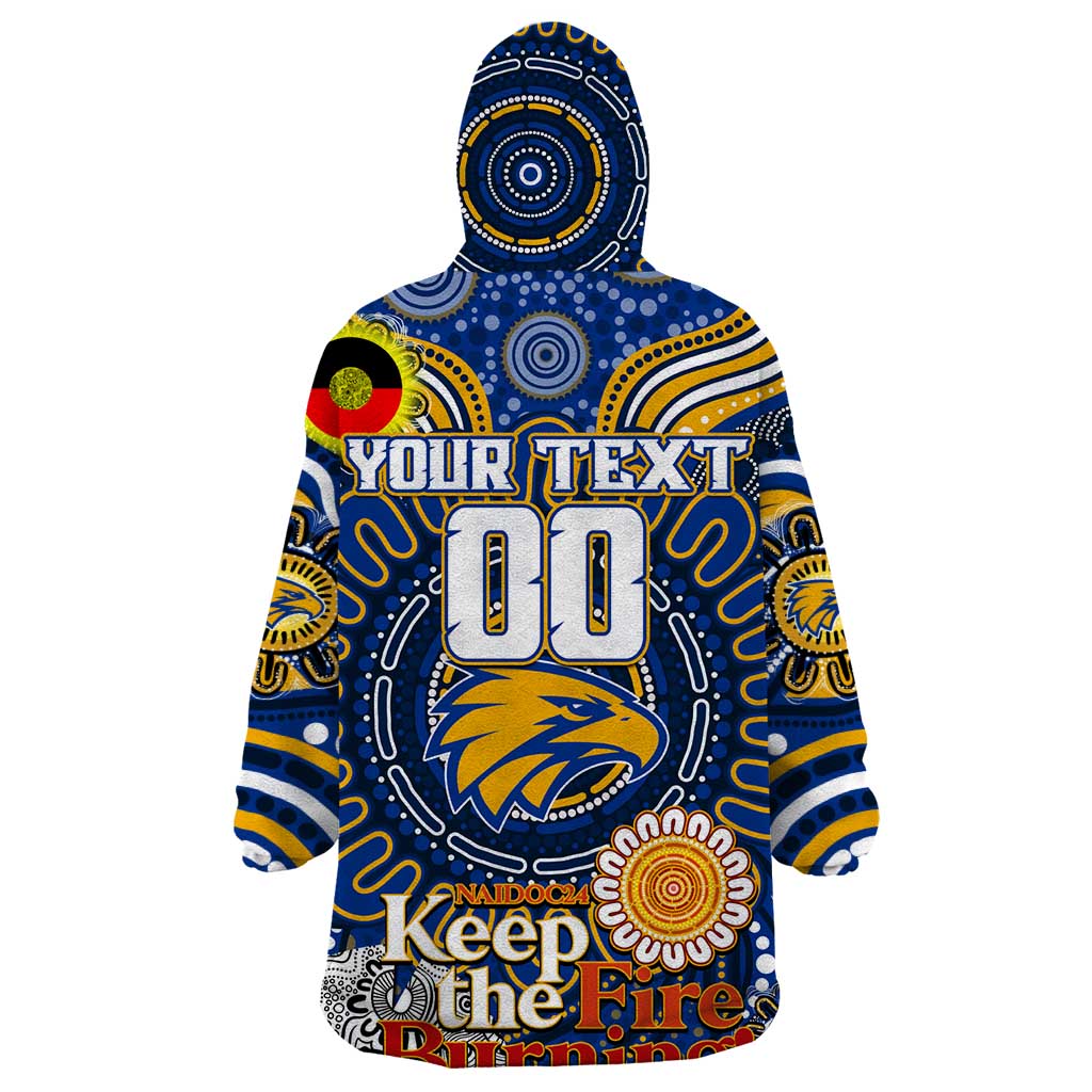 Custom West Coast Eagles NAIDOC Week 2024 Wearable Blanket Hoodie Mascot Football