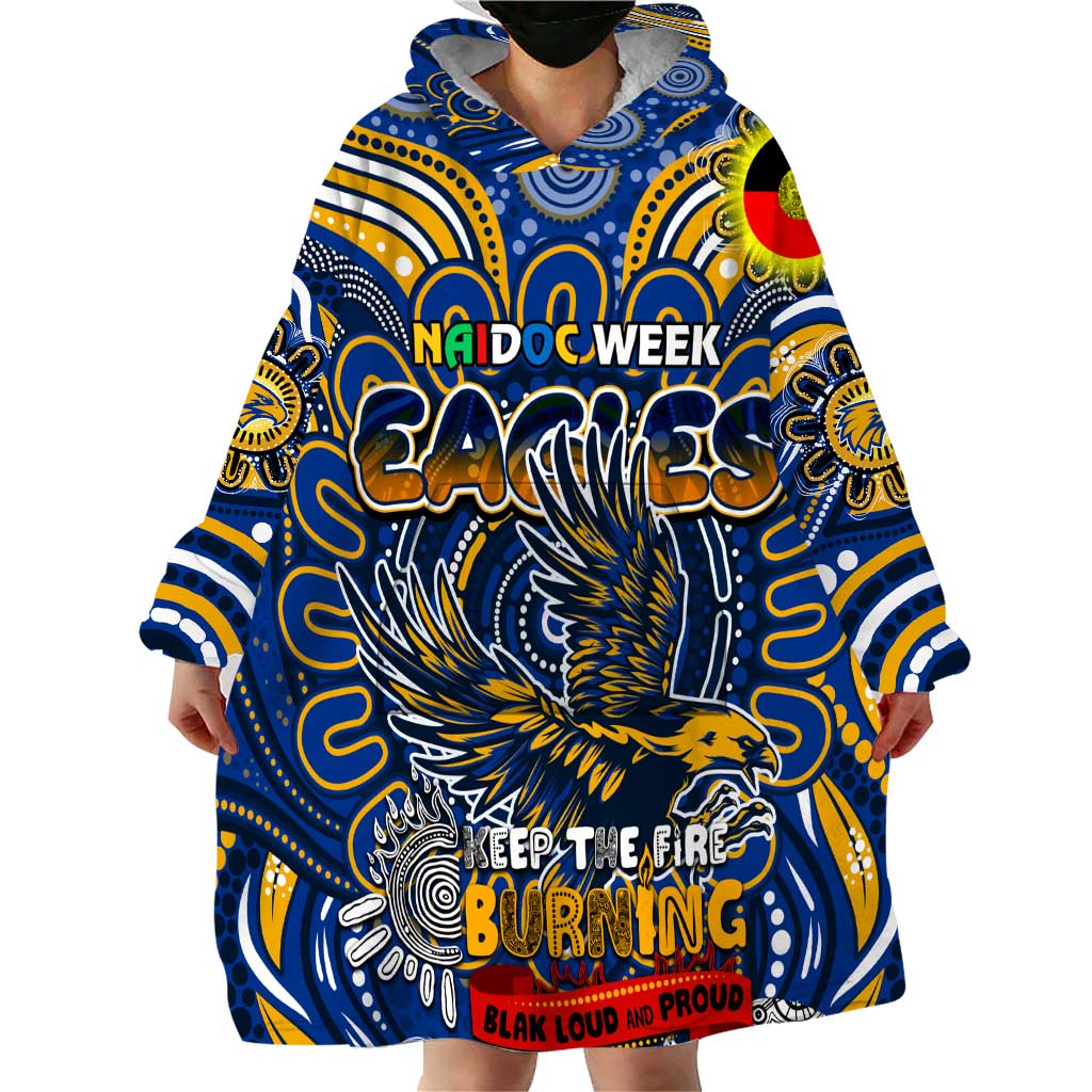 Custom West Coast Eagles NAIDOC Week 2024 Wearable Blanket Hoodie Mascot Football