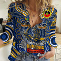 Custom West Coast Eagles NAIDOC Week 2024 Women Casual Shirt Mascot Football