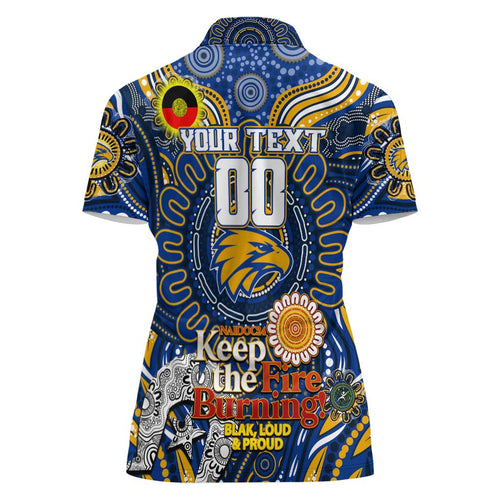 Custom West Coast Eagles NAIDOC Week 2024 Women Polo Shirt Mascot Football