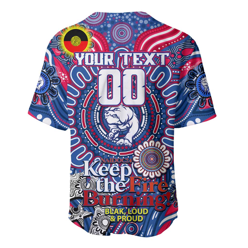 Custom Western Bulldogs NAIDOC Week 2024 Baseball Jersey Mascot Football