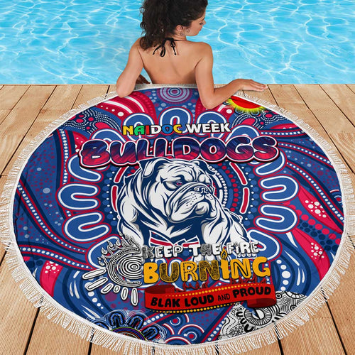 Western Bulldogs NAIDOC Week 2024 Beach Blanket Mascot Football