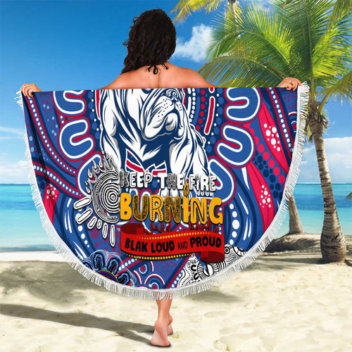 Western Bulldogs NAIDOC Week 2024 Beach Blanket Mascot Football