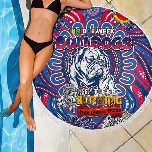 Western Bulldogs NAIDOC Week 2024 Beach Blanket Mascot Football