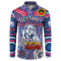 Custom Western Bulldogs NAIDOC Week 2024 Button Sweatshirt Mascot Football