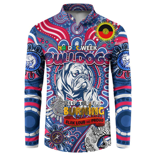 Custom Western Bulldogs NAIDOC Week 2024 Button Sweatshirt Mascot Football