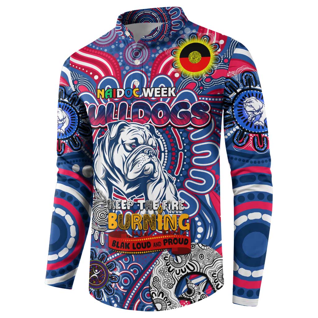 Custom Western Bulldogs NAIDOC Week 2024 Button Sweatshirt Mascot Football