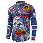 Custom Western Bulldogs NAIDOC Week 2024 Button Sweatshirt Mascot Football