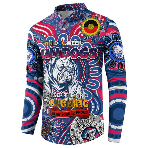 Custom Western Bulldogs NAIDOC Week 2024 Button Sweatshirt Mascot Football