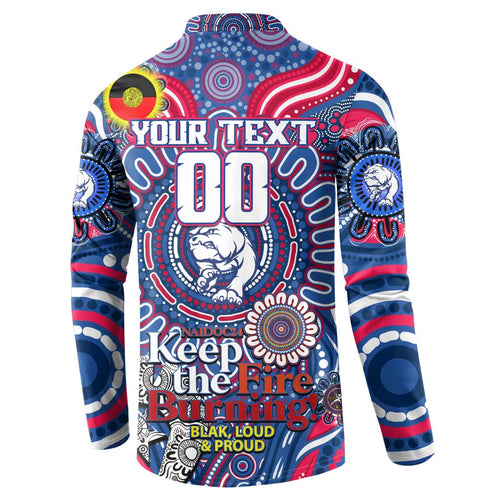 Custom Western Bulldogs NAIDOC Week 2024 Button Sweatshirt Mascot Football