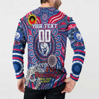 Custom Western Bulldogs NAIDOC Week 2024 Button Sweatshirt Mascot Football