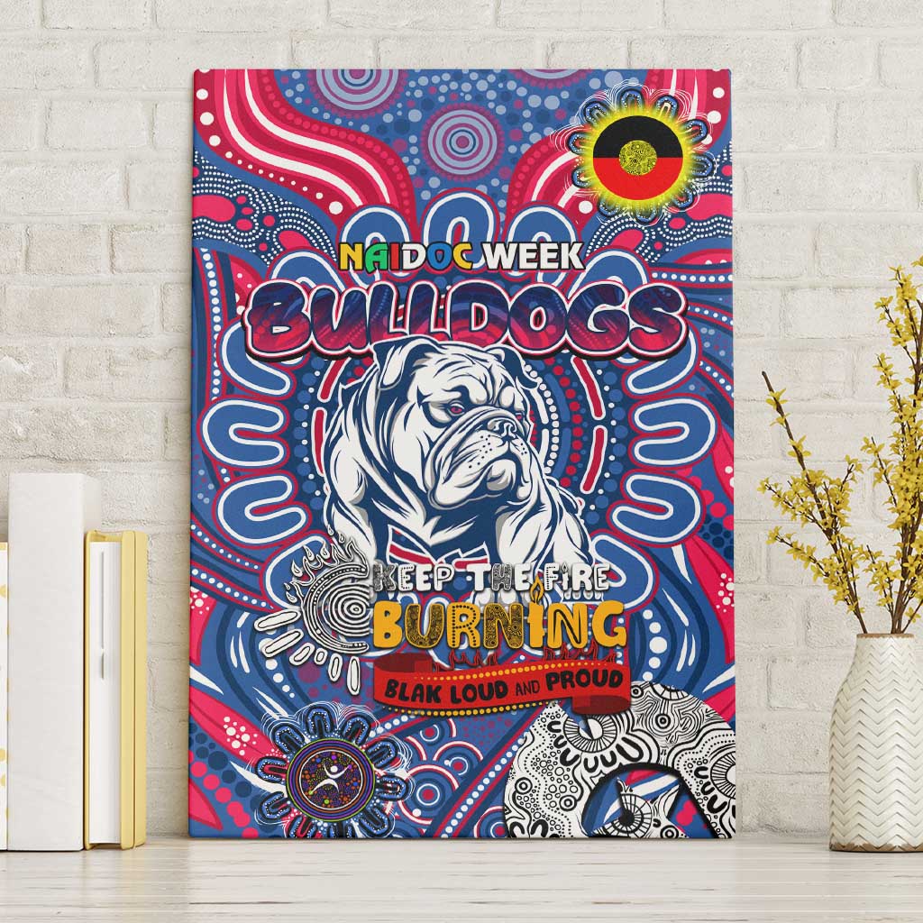 Western Bulldogs NAIDOC Week 2024 Canvas Wall Art Mascot Football