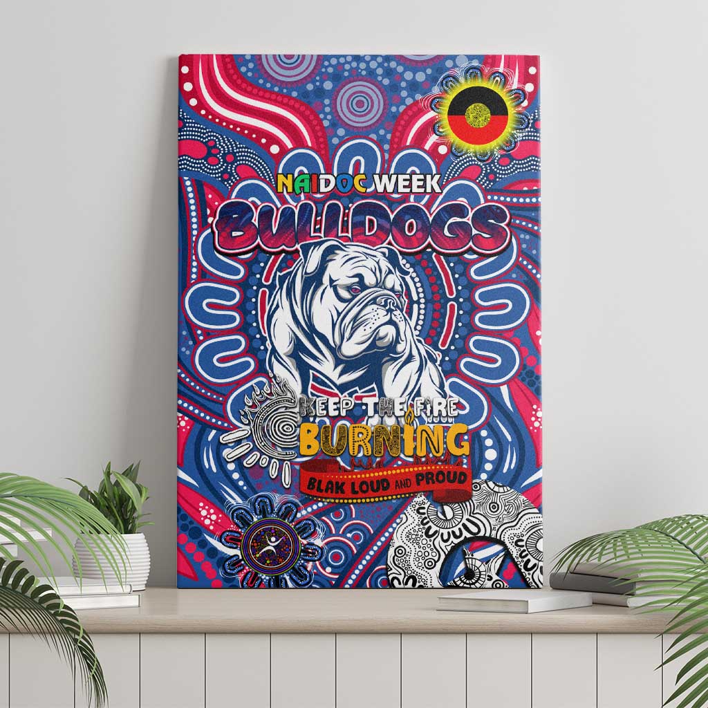 Western Bulldogs NAIDOC Week 2024 Canvas Wall Art Mascot Football