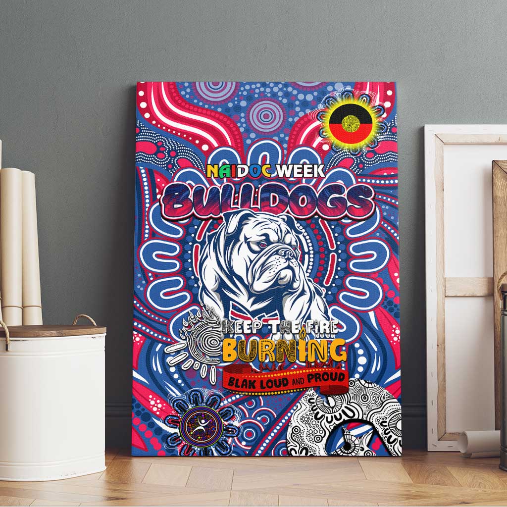 Western Bulldogs NAIDOC Week 2024 Canvas Wall Art Mascot Football