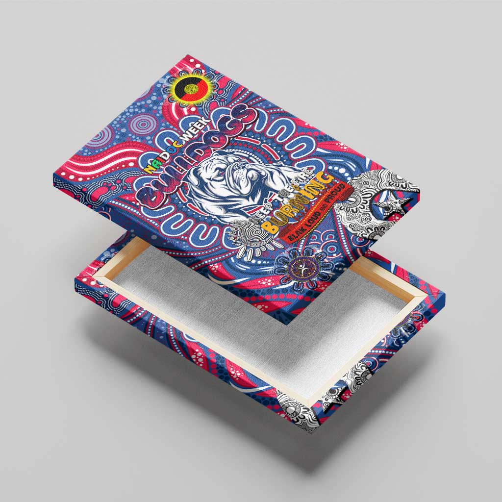 Western Bulldogs NAIDOC Week 2024 Canvas Wall Art Mascot Football