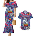 Custom Western Bulldogs NAIDOC Week 2024 Couples Matching Mermaid Dress and Hawaiian Shirt Mascot Football
