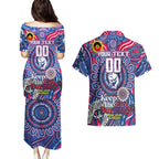 Custom Western Bulldogs NAIDOC Week 2024 Couples Matching Puletasi and Hawaiian Shirt Mascot Football