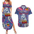 Custom Western Bulldogs NAIDOC Week 2024 Couples Matching Summer Maxi Dress and Hawaiian Shirt Mascot Football