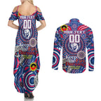Custom Western Bulldogs NAIDOC Week 2024 Couples Matching Summer Maxi Dress and Long Sleeve Button Shirt Mascot Football
