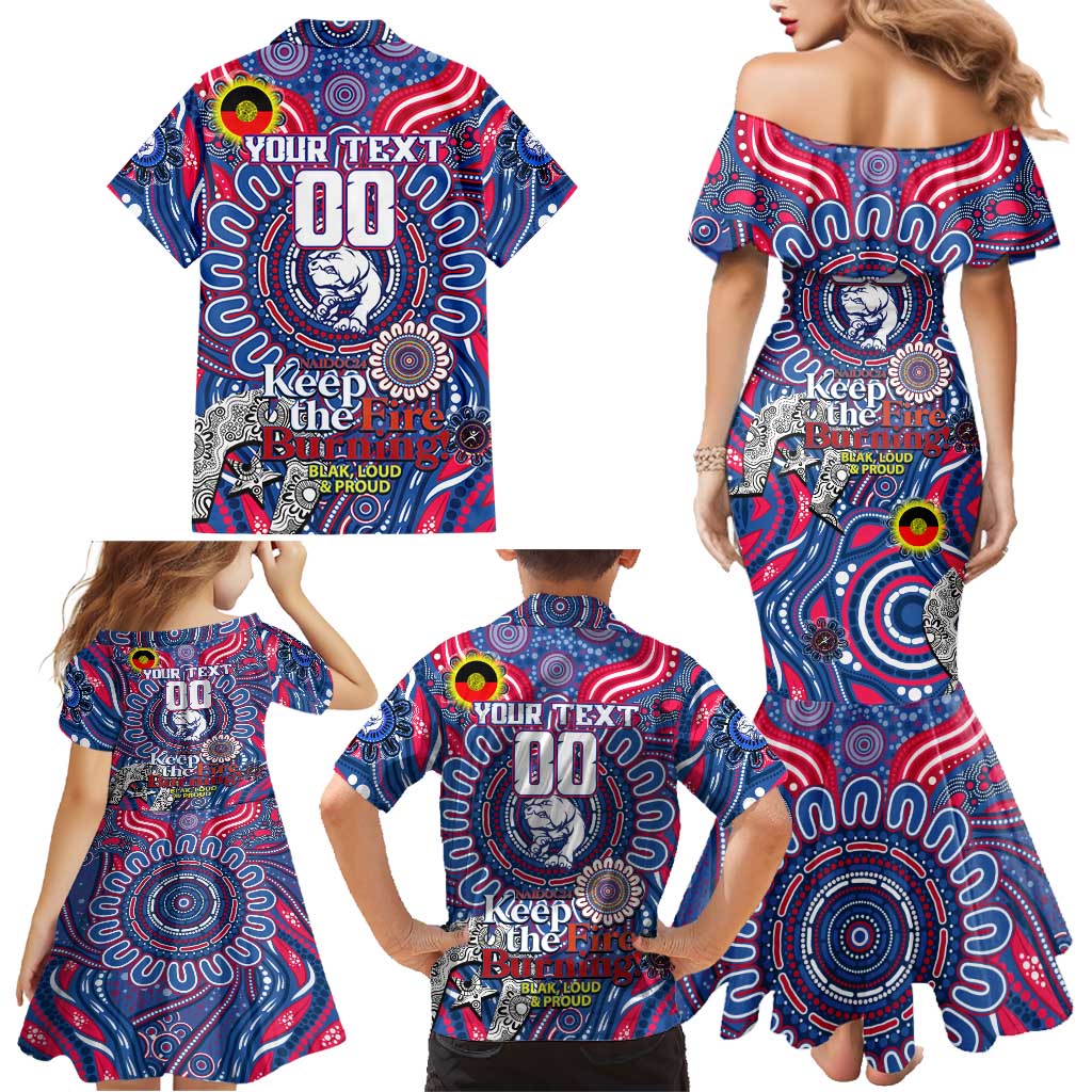 Custom Western Bulldogs NAIDOC Week 2024 Family Matching Mermaid Dress and Hawaiian Shirt Mascot Football