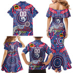 Custom Western Bulldogs NAIDOC Week 2024 Family Matching Mermaid Dress and Hawaiian Shirt Mascot Football