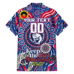 Custom Western Bulldogs NAIDOC Week 2024 Family Matching Off Shoulder Maxi Dress and Hawaiian Shirt Mascot Football