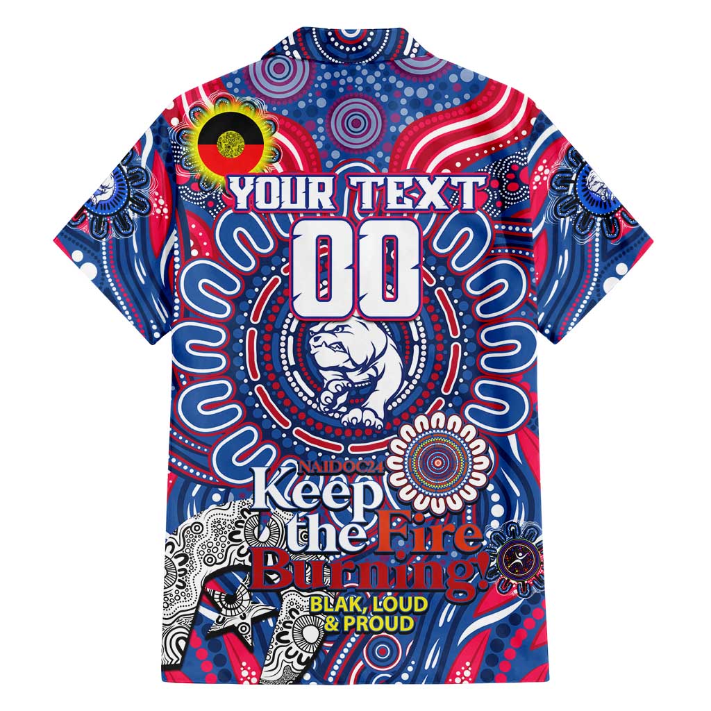 Custom Western Bulldogs NAIDOC Week 2024 Family Matching Off Shoulder Maxi Dress and Hawaiian Shirt Mascot Football