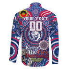 Custom Western Bulldogs NAIDOC Week 2024 Family Matching Off Shoulder Maxi Dress and Hawaiian Shirt Mascot Football