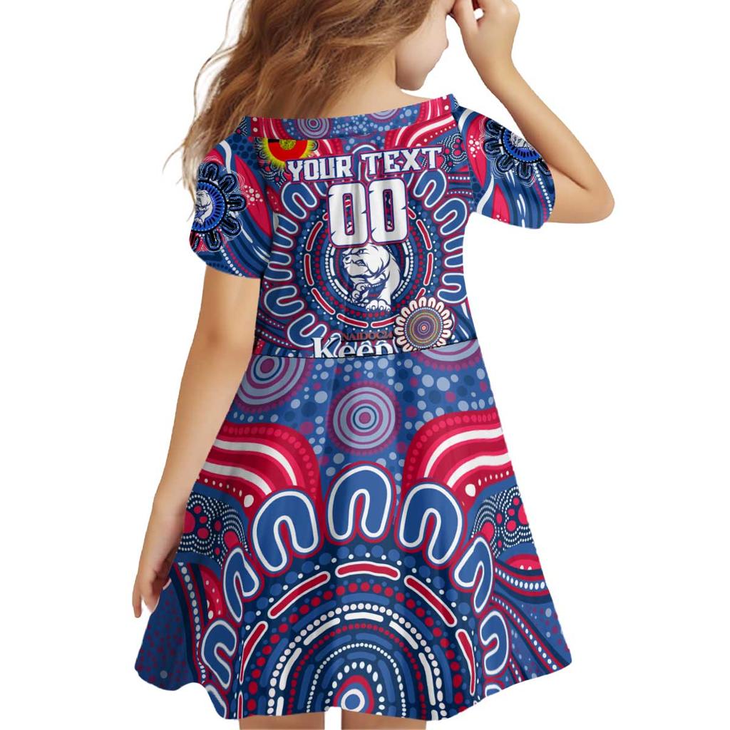 Custom Western Bulldogs NAIDOC Week 2024 Family Matching Off Shoulder Short Dress and Hawaiian Shirt Mascot Football