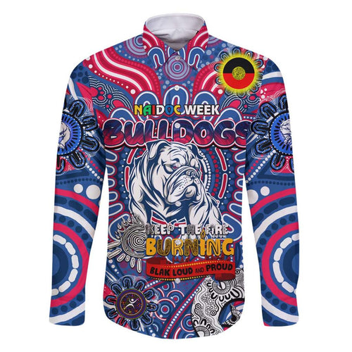 Custom Western Bulldogs NAIDOC Week 2024 Family Matching Off Shoulder Short Dress and Hawaiian Shirt Mascot Football