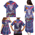 Custom Western Bulldogs NAIDOC Week 2024 Family Matching Puletasi and Hawaiian Shirt Mascot Football